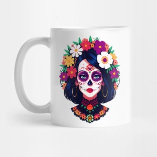 Floral Day of the Dead Girl Mug